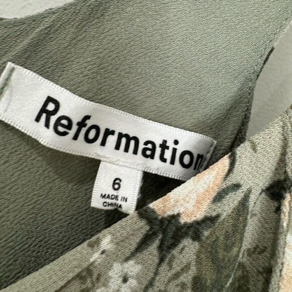 Reformation Twilight Midi Dress In Verde - Picture 15 of 15